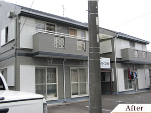 外壁塗装(アパート塗り替えリフォーム)施工事例写真:静岡県富士市