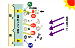 光触媒分解力の図