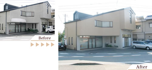外壁塗装(外壁塗り替えリフォーム)施工事例写真:静岡県富士市店舗