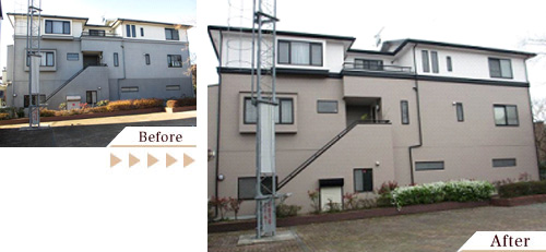 外壁塗装(外壁塗り替えリフォーム)施工事例写真