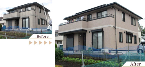 外壁塗装(外壁塗り替えリフォーム)施工事例写真