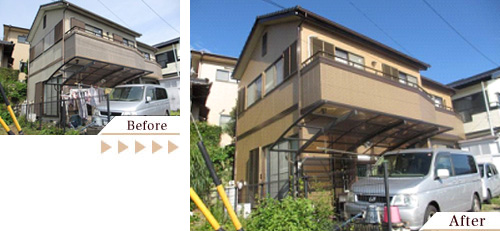 外壁塗装(外壁塗り替えリフォーム)施工事例写真