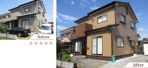 外壁塗装(外壁塗り替えリフォーム)施工事例写真