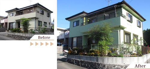 外壁塗装(外壁塗り替えリフォーム)施工事例写真