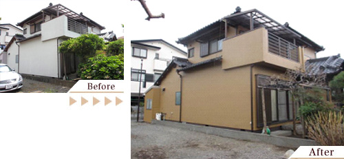 外壁塗装(外壁塗り替えリフォーム)施工事例写真