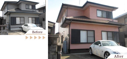外壁塗装(外壁塗り替えリフォーム)施工事例写真