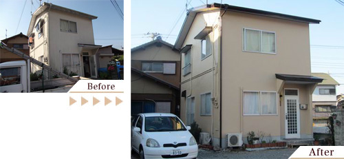 外壁塗装(外壁塗り替えリフォーム)施工事例写真
