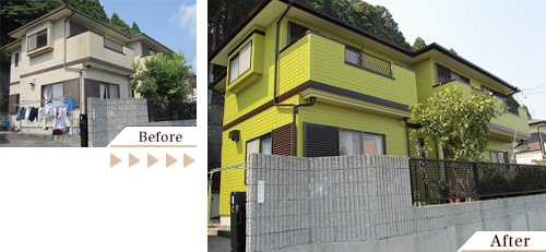 外壁塗装(外壁塗り替えリフォーム)施工事例写真