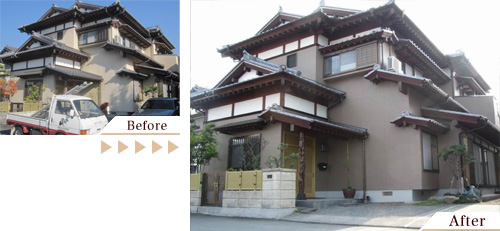 外壁塗装(外壁塗り替えリフォーム)施工事例写真