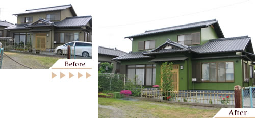 外壁塗装(外壁塗り替えリフォーム)施工事例写真
