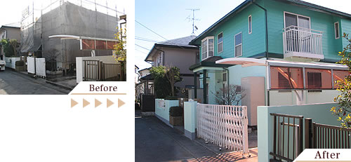 外壁塗装(外壁塗り替えリフォーム)施工事例写真