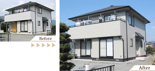 外壁塗装(外壁塗り替えリフォーム)施工事例写真