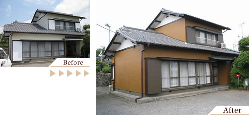 外壁塗装(外壁塗り替えリフォーム)施工事例写真