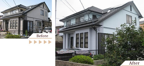 外壁塗装(外壁塗り替えリフォーム)施工事例写真