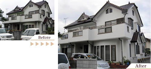 外壁塗装(外壁塗り替えリフォーム)施工事例写真