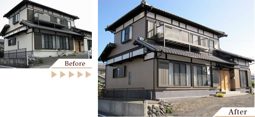 外壁塗装(外壁塗り替えリフォーム)施工事例写真