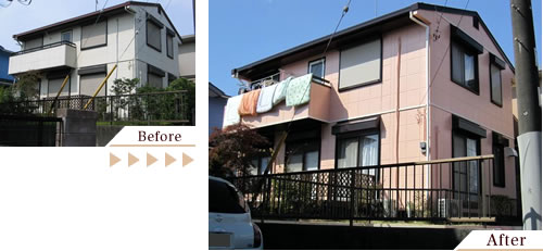 外壁塗装(外壁塗り替えリフォーム)施工事例写真
