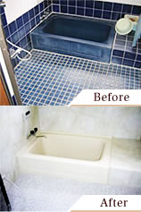 浴槽塗装・修復リフォーム施工例写真