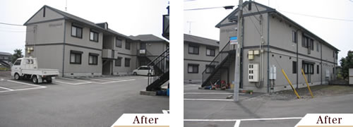 外壁塗装(外壁塗り替えリフォーム)施工事例写真:静岡県富士宮市アパート