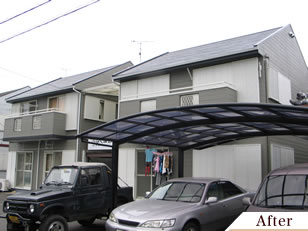 外壁塗装(アパート塗り替えリフォーム)施工事例写真:静岡県富士市
