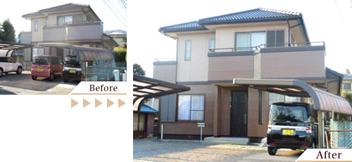 外壁塗装(外壁塗り替えリフォーム)施工事例写真