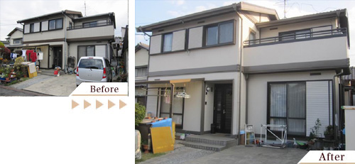 外壁塗装(外壁塗り替えリフォーム)施工事例写真