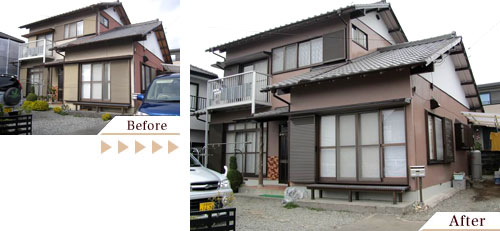 外壁塗装(外壁塗り替えリフォーム)施工事例写真